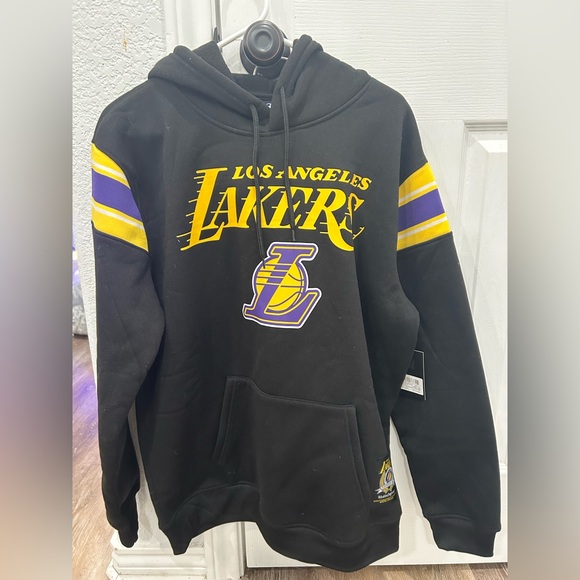 NEW Laker’s men’s hoodie, black/purple/yellow, size large - Picture 1 of 2